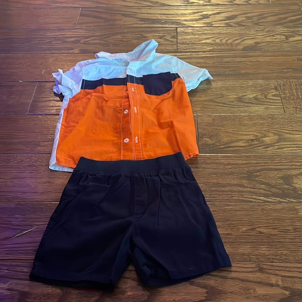 Toddler Button up shirt and shorts